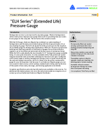 Thumbnail of document Data Sheet - ELH Homogenizer Gauge/Transmitter